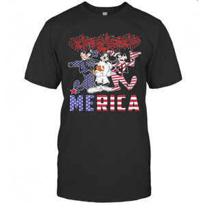 Disney Goofy Dog Merica Firework American Flag Independence Day T-Shirt